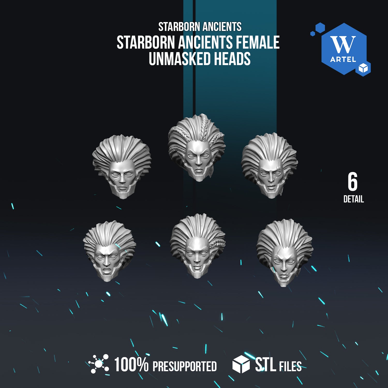 Space Elves Unmasked Heads