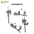 Crimson Lords Two Handed Axes (4) - Resin Bits - ProxiesAU