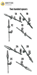 Crimson Lords Two Handed Spears (4) - Resin Bits - ProxiesAU