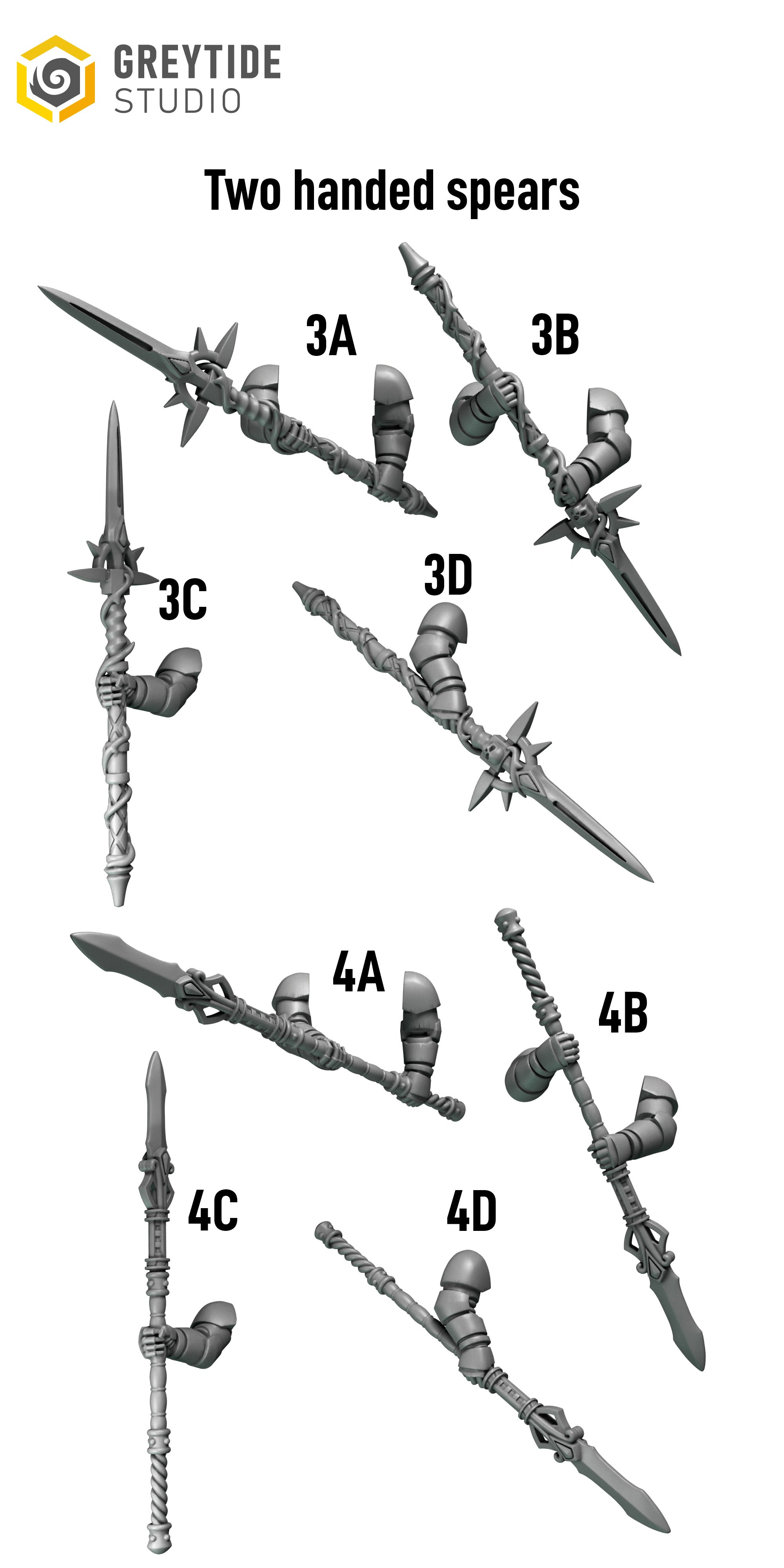 Crimson Lords Two Handed Spears (4)