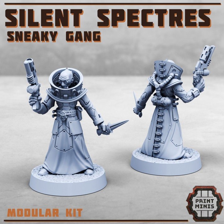 Silent Spectres Gang (10) - Resin Miniatures - ProxiesAU