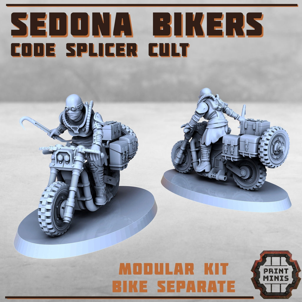 Code Splicer Cult - Sedona Bikers (5) - Resin Miniatures - ProxiesAU