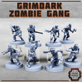 Grimdark Zombie Gang (8) - Resin Miniatures - ProxiesAU