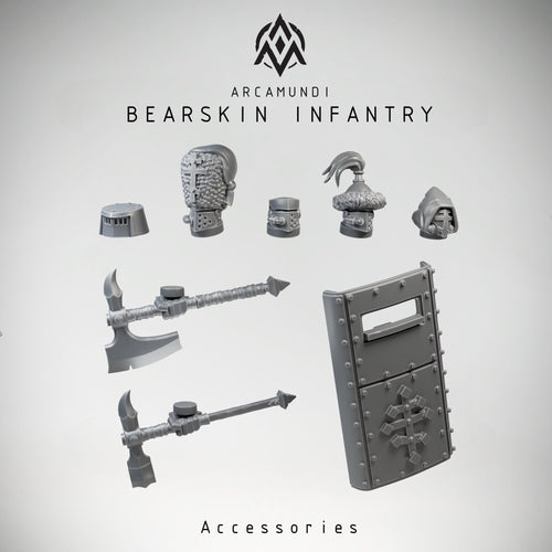 Bearskin Infantry - Machine Armor with Shield (1) - Resin Miniatures - ProxiesAU