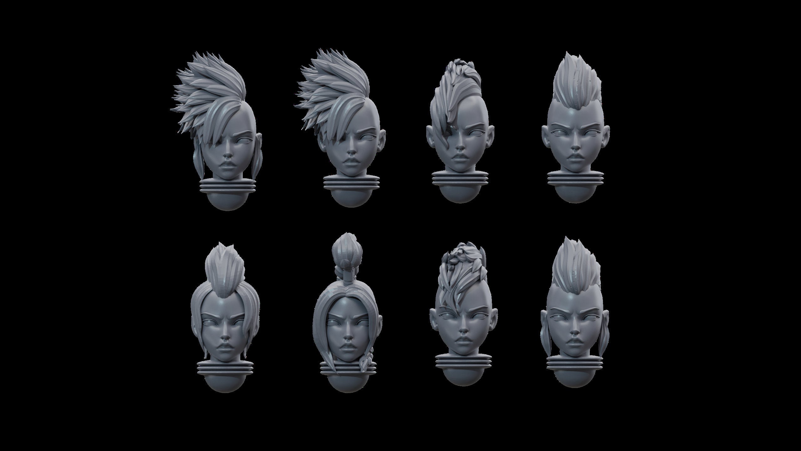 Space Nun Female Punk Heads (10)