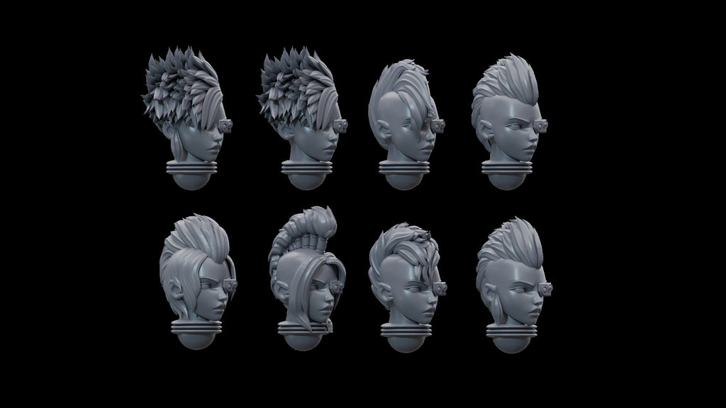 Space Nun Female Punk Heads (10)