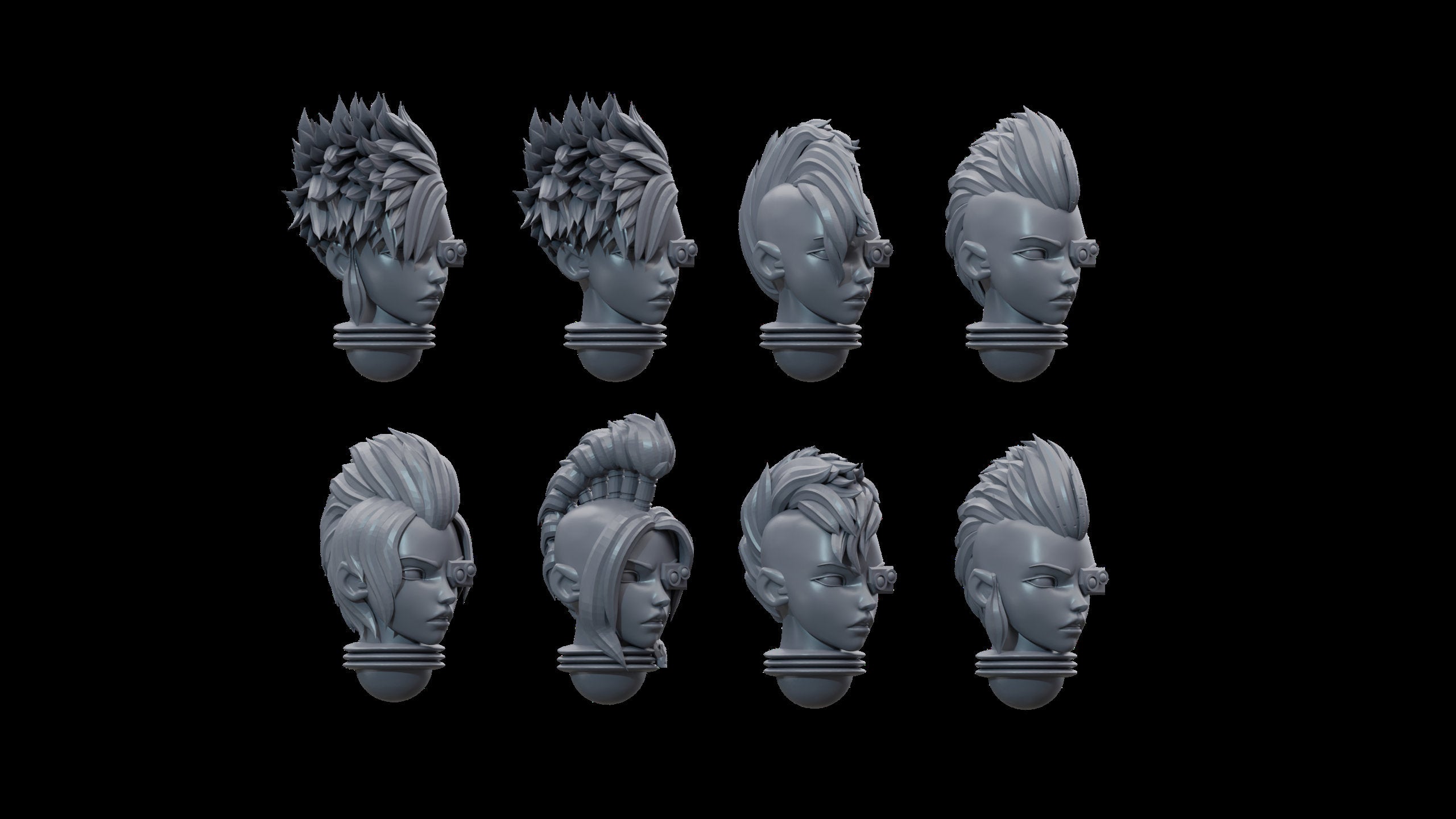 Space Nun Female Punk Heads (10)