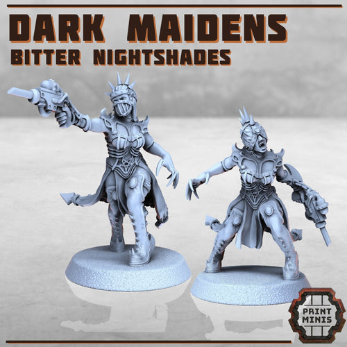 Bitter Nightshades Gang - Dark Maiden (1) - Resin Miniatures - ProxiesAU