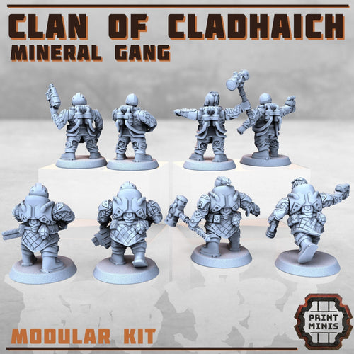 Clan Cladhaich Dwarfs Gang (10) - Resin Miniatures - ProxiesAU