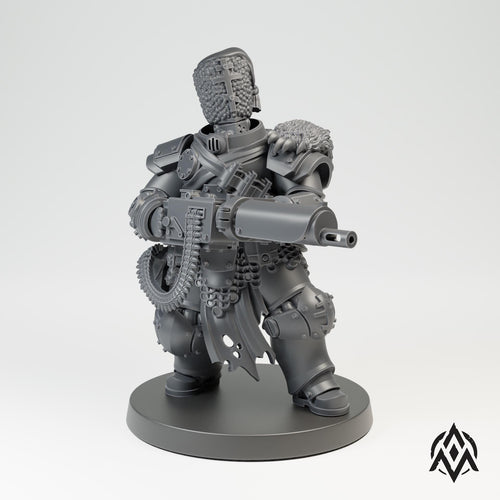 Bearskin Infantry - Machine Armor with Machinegun (1) - Resin Miniatures - ProxiesAU