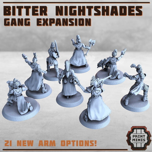 Bitter Nightshades Gang - Expansion (8) - Resin Miniatures - ProxiesAU