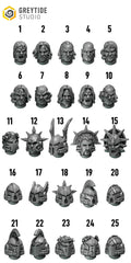 Crimson Lords Heads (25) - Resin Bits - ProxiesAU