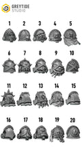 Crimson Lords Shoulder Pads (20) - Resin Bits - ProxiesAU